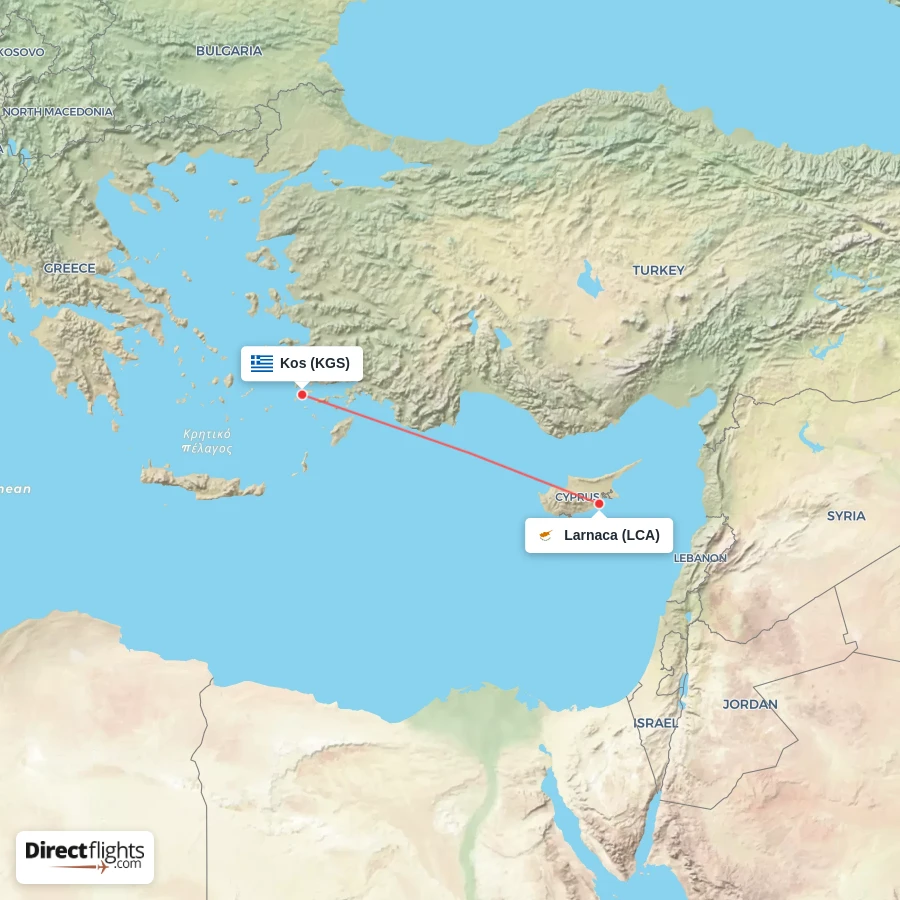 KGS - LCA route map