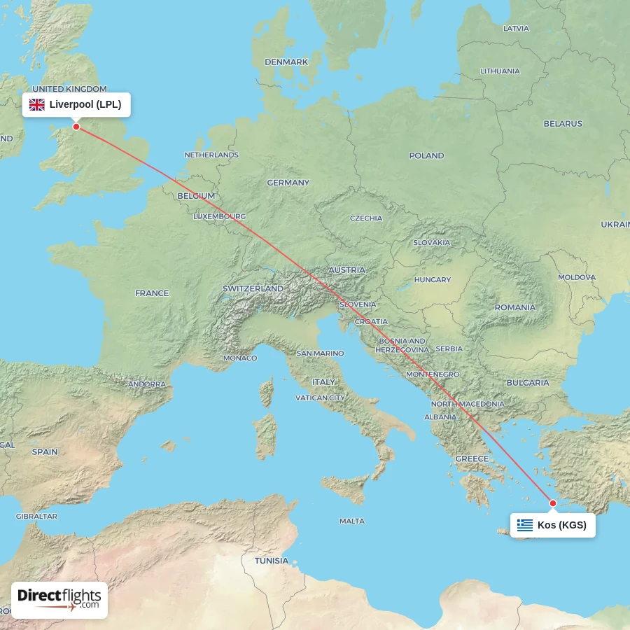 KGS - LPL route map