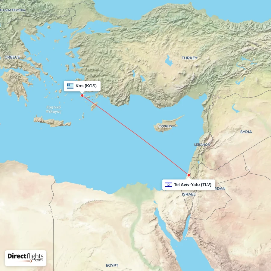 KGS - TLV route map
