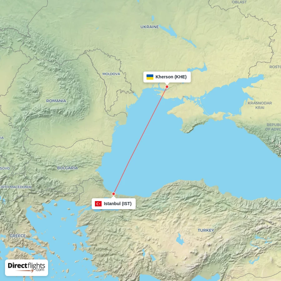 KHE - IST route map