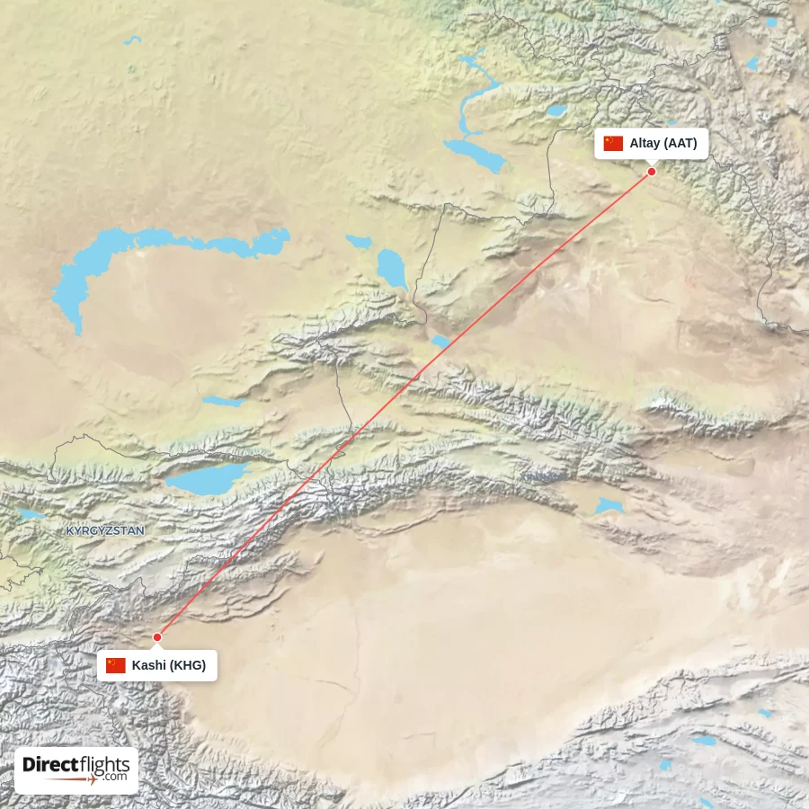 KHG - AAT route map