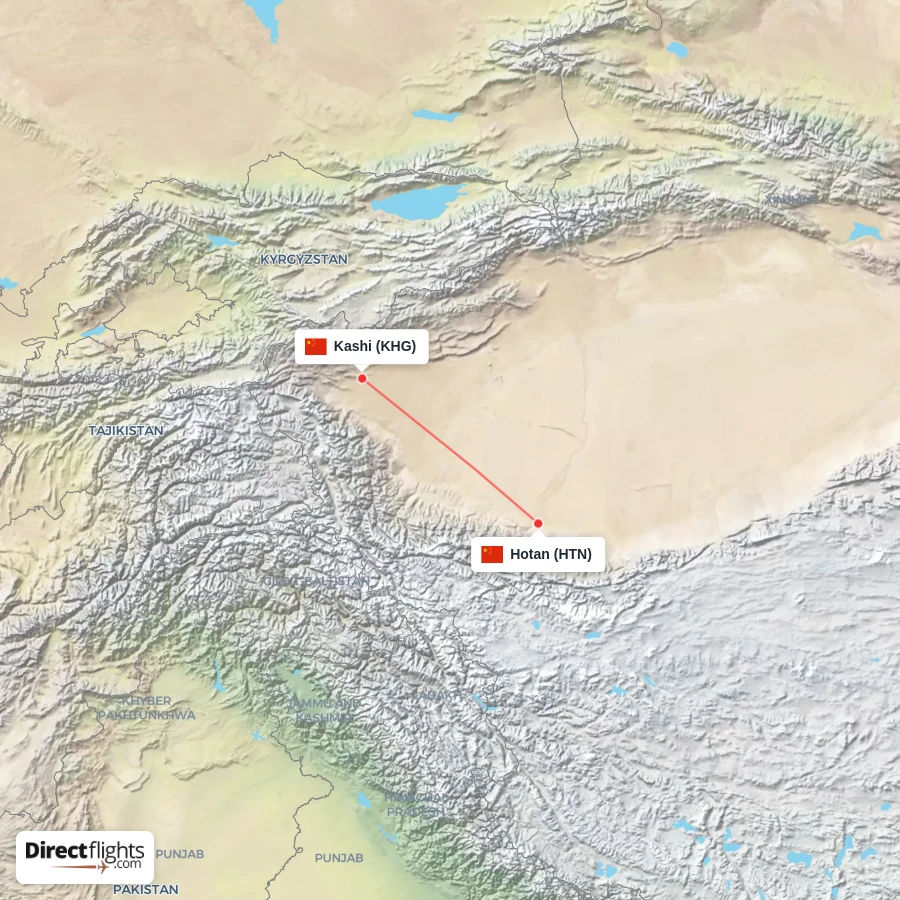 KHG - HTN route map