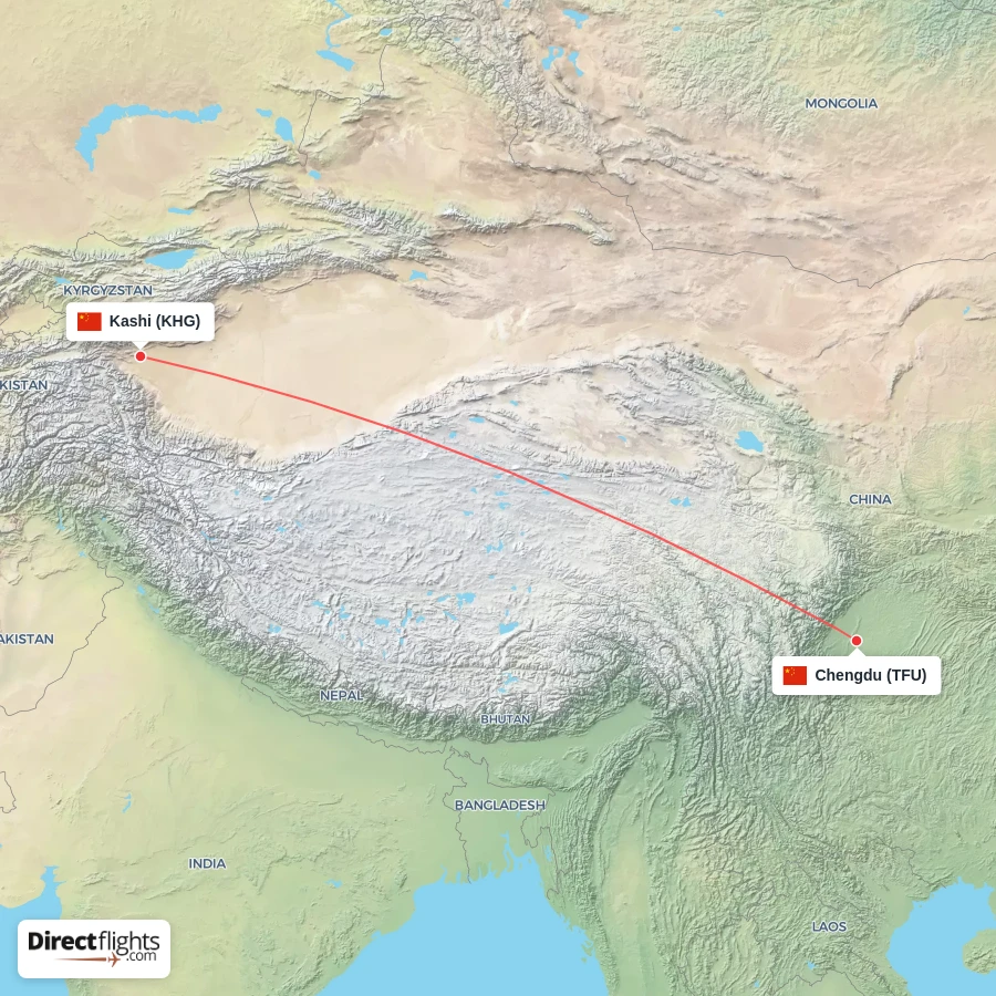 KHG - TFU route map