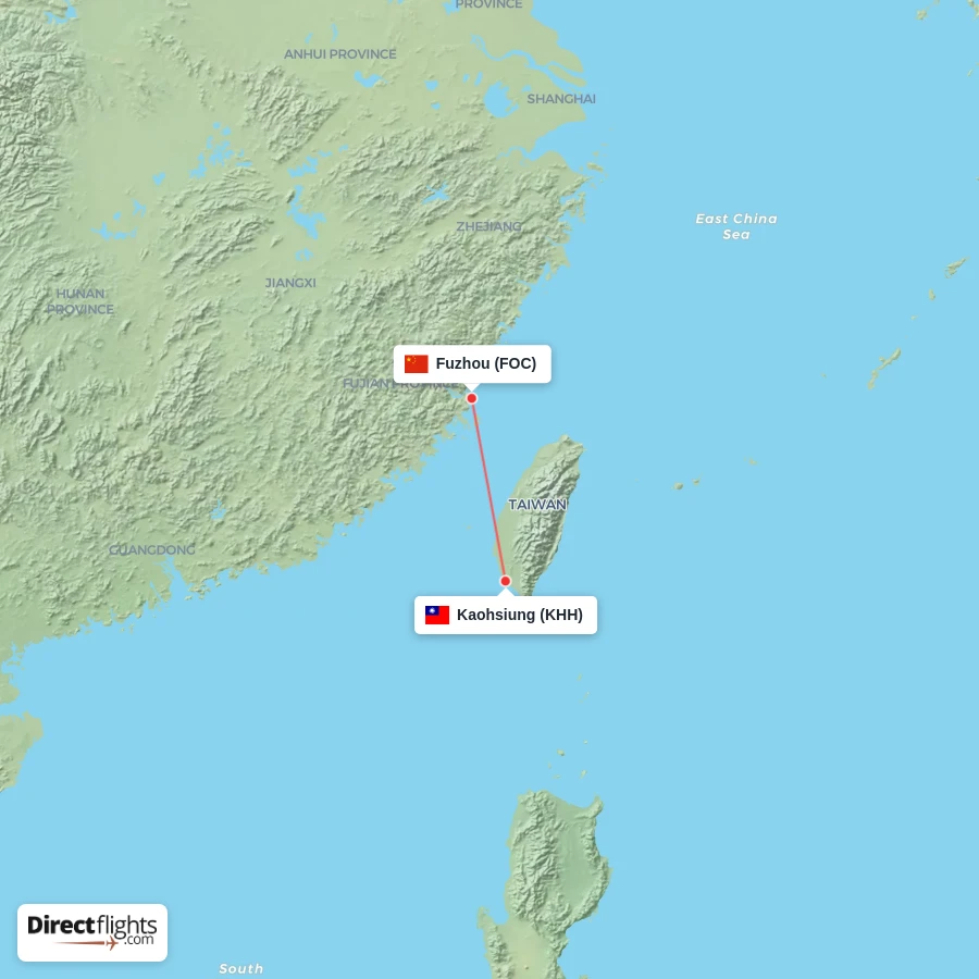 KHH - FOC route map