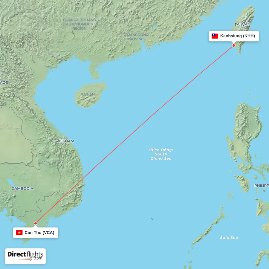 KHH - VCA route map