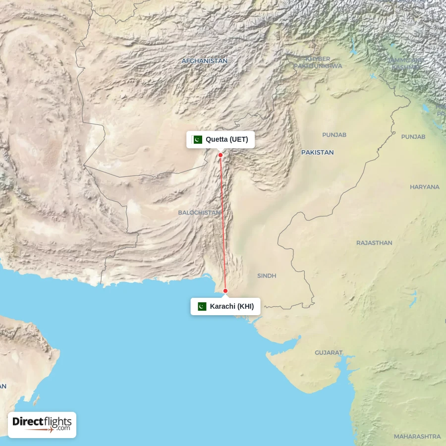 KHI - UET route map