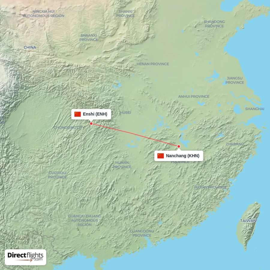 KHN - ENH route map