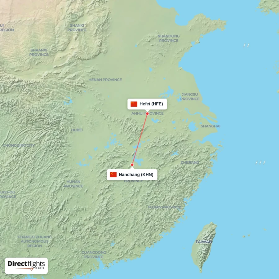 KHN - HFE route map