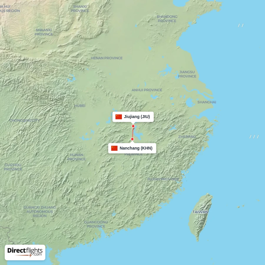 KHN - JIU route map