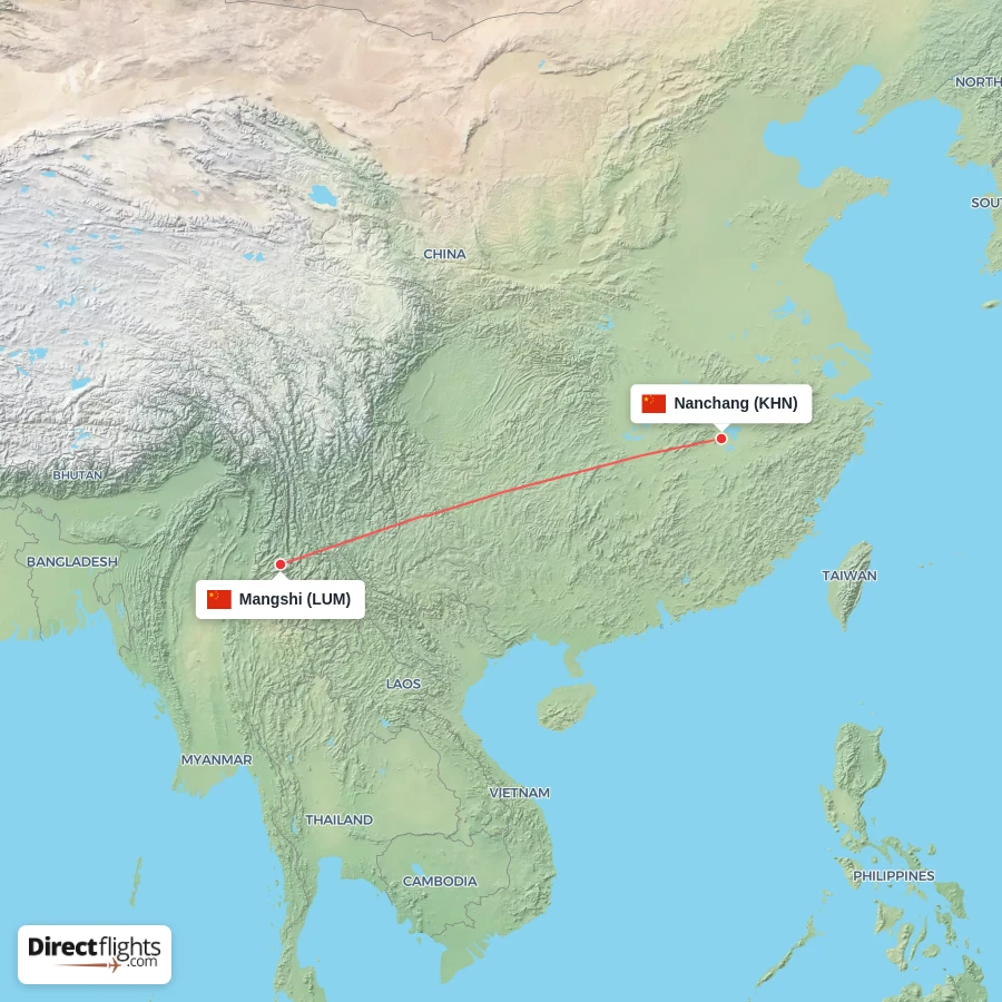 KHN - LUM route map