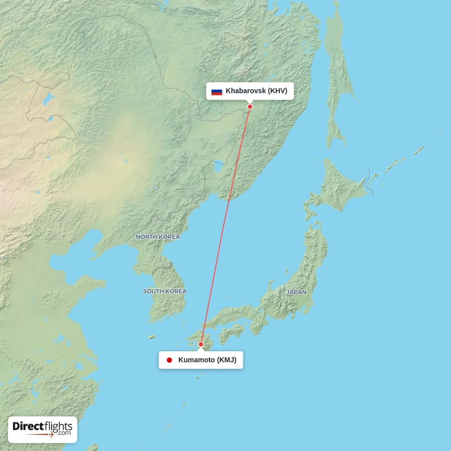 KHV - KMJ route map
