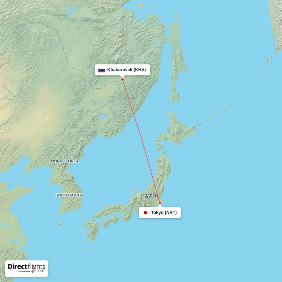 KHV - NRT route map