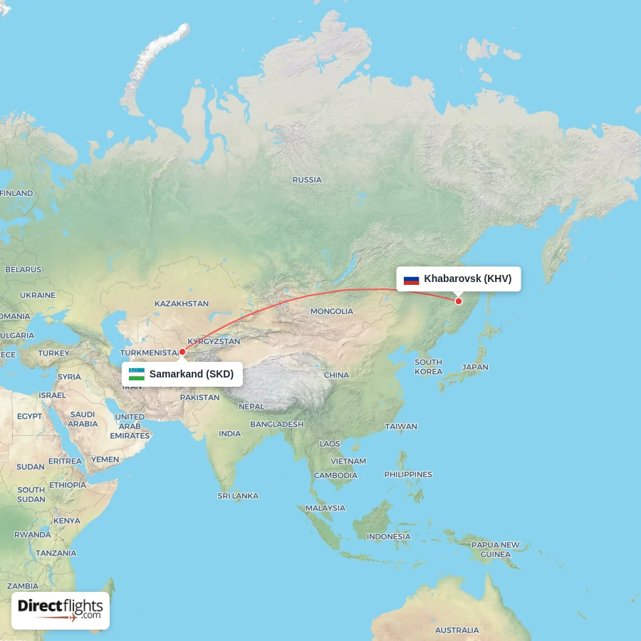 KHV - SKD route map