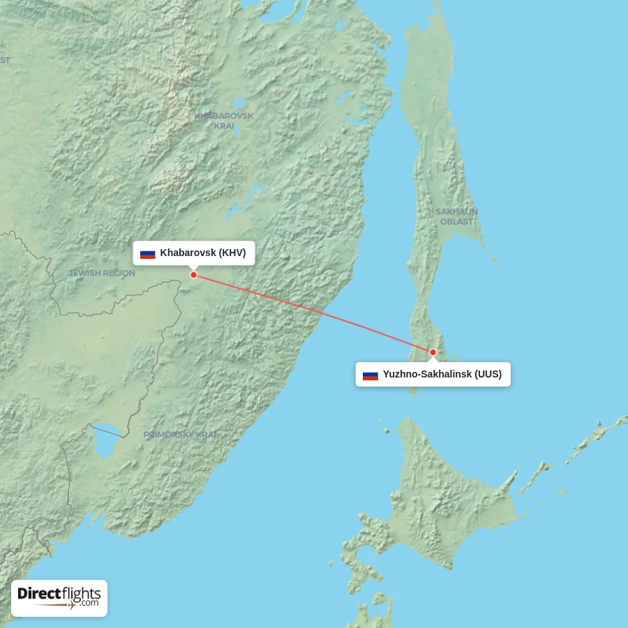 KHV - UUS route map