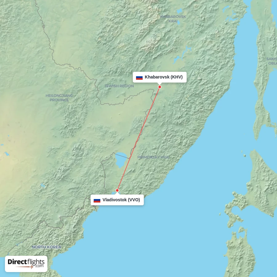 KHV - VVO route map