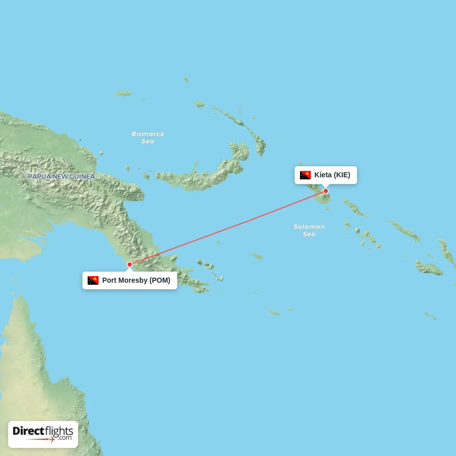 KIE - POM route map