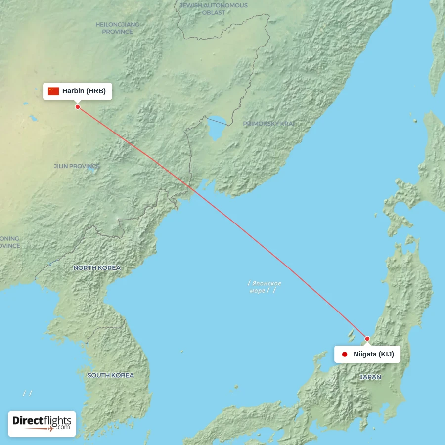 KIJ - HRB route map