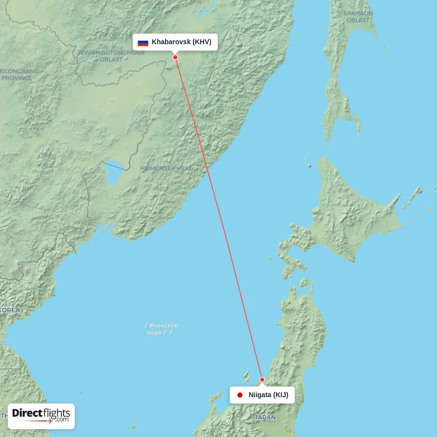 KIJ - KHV route map