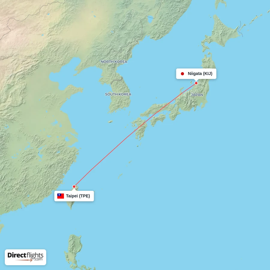 KIJ - TPE route map