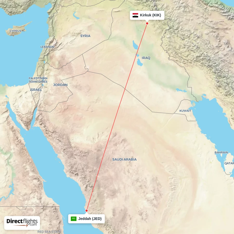 KIK - JED route map