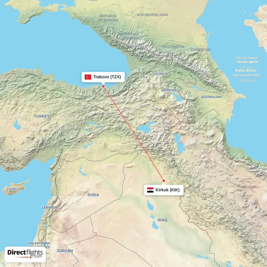 KIK - TZX route map