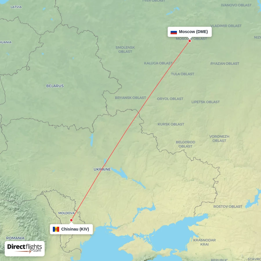 KIV - DME route map