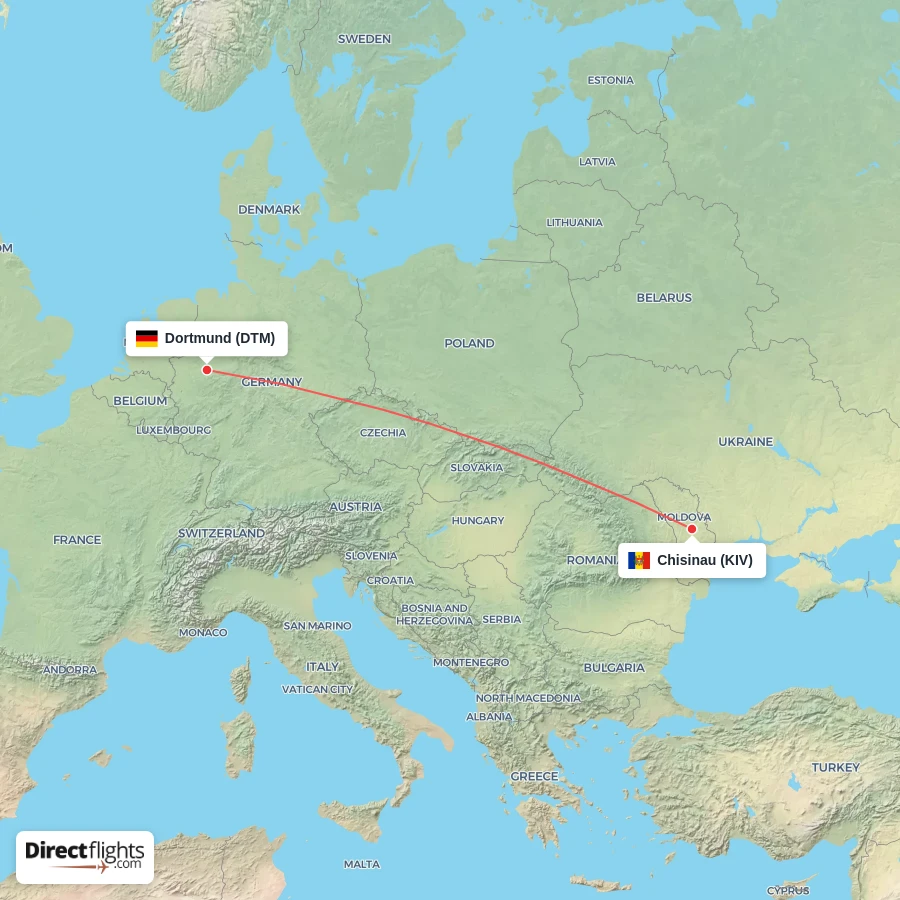 KIV - DTM route map