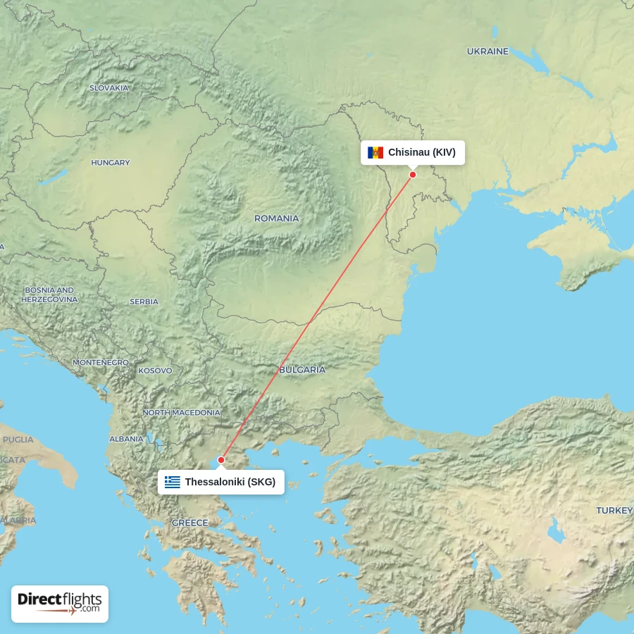 KIV - SKG route map
