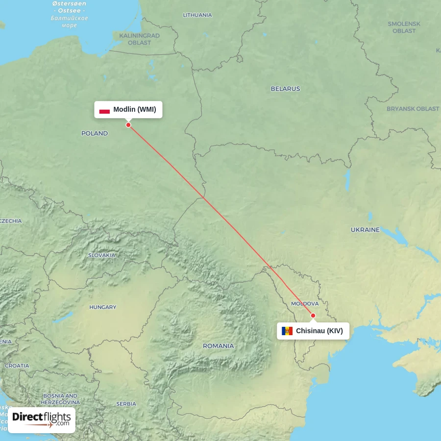 KIV - WMI route map