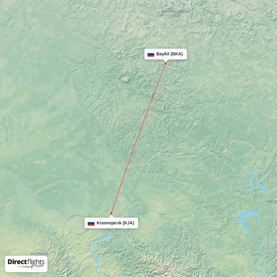 KJA - BKA route map