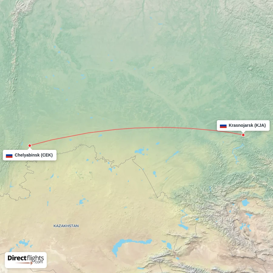 KJA - CEK route map