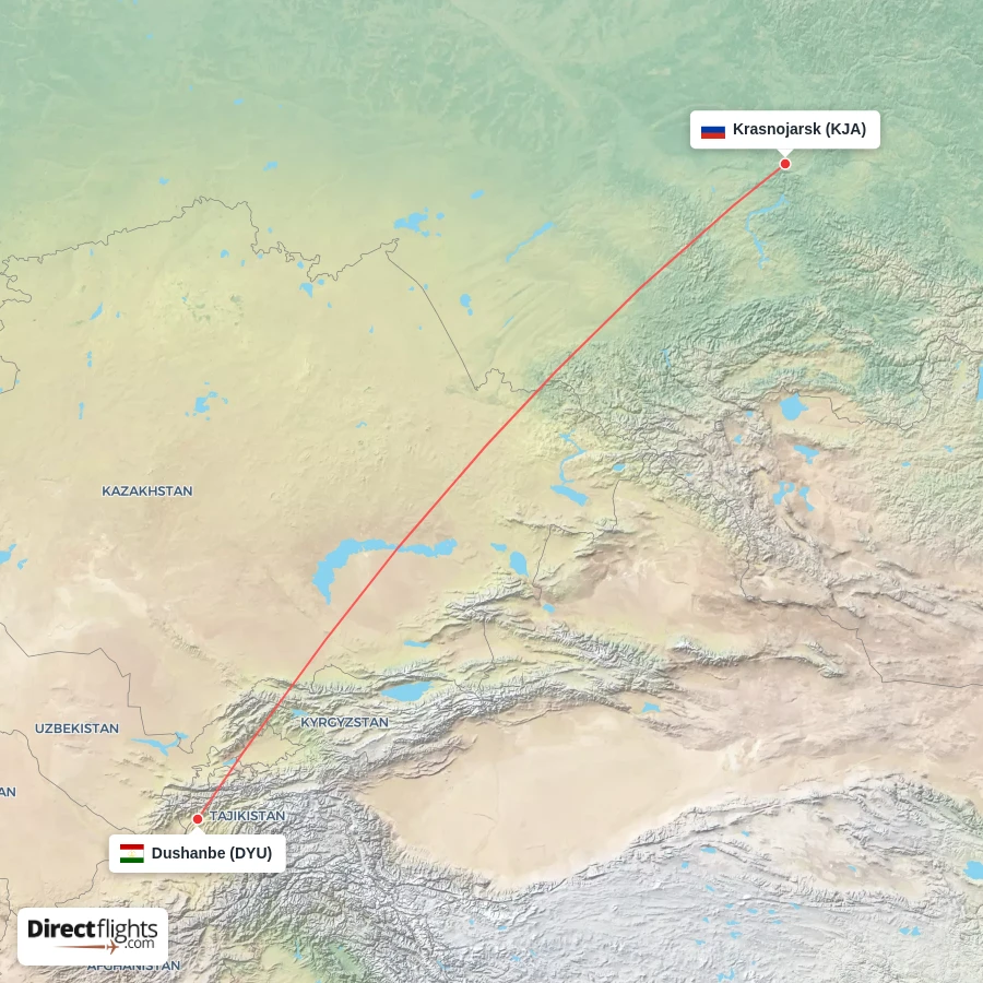 KJA - DYU route map