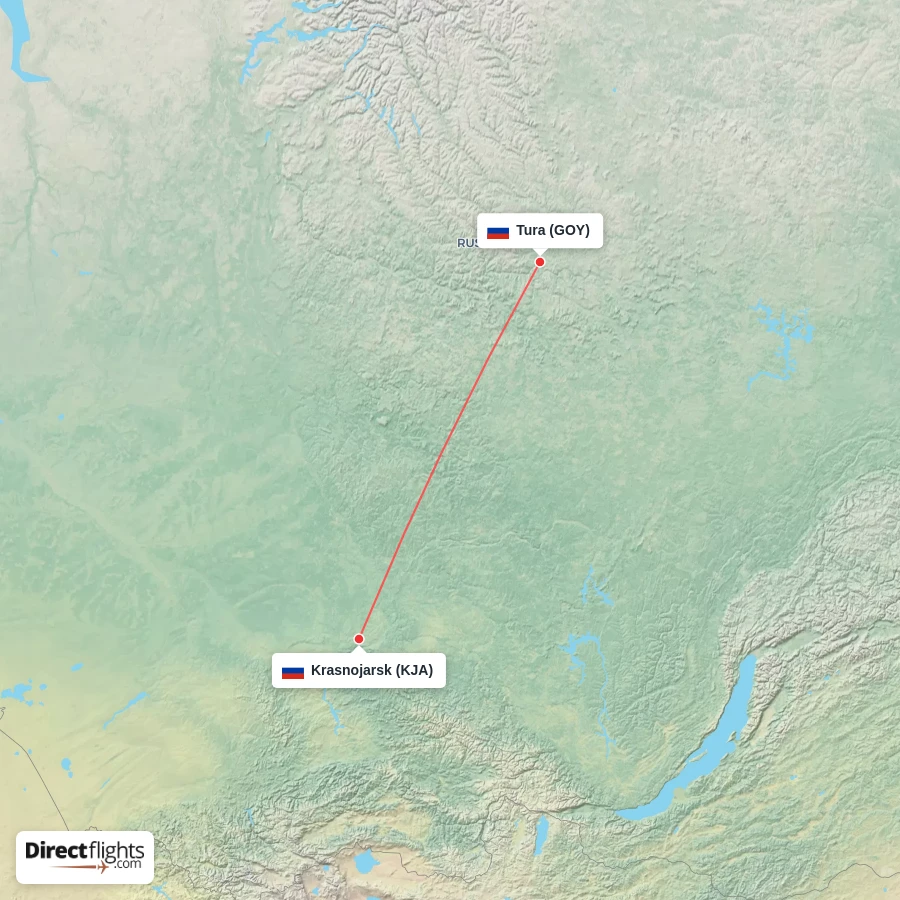 KJA - GOY route map