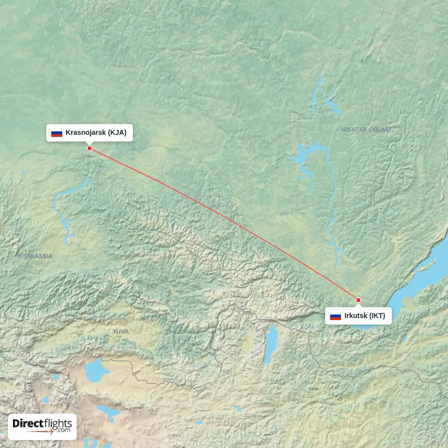 KJA - IKT route map