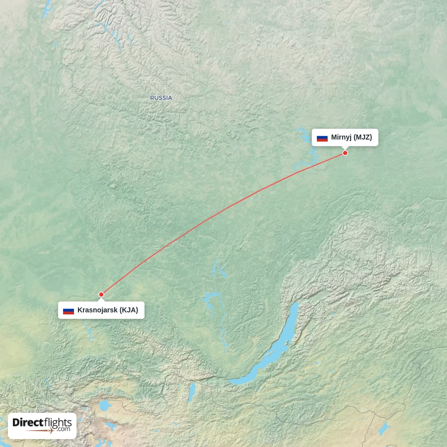 KJA - MJZ route map