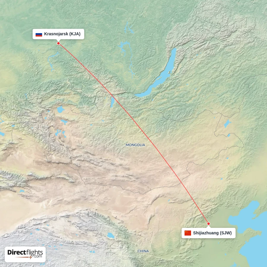 KJA - SJW route map