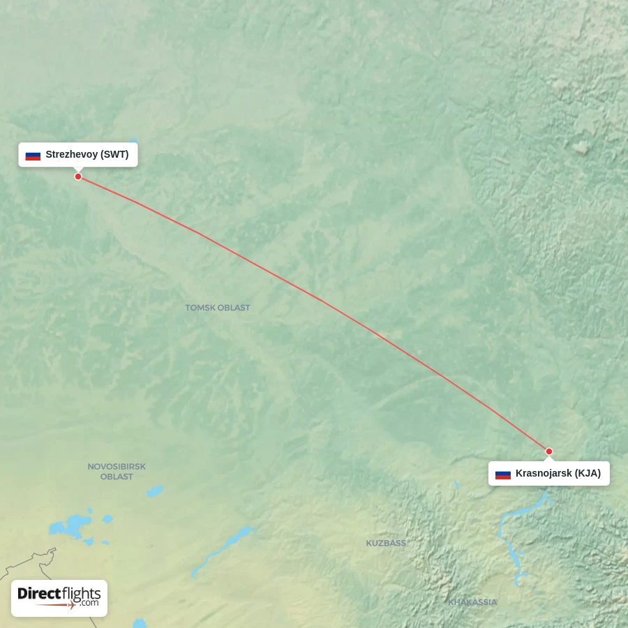 KJA - SWT route map