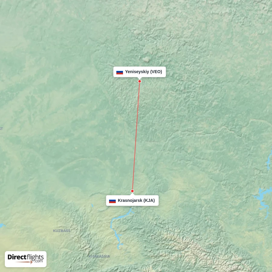 KJA - VEO route map