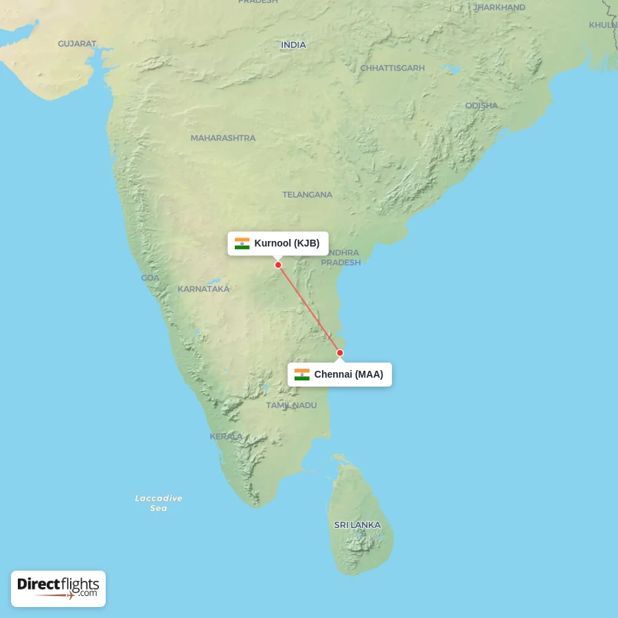 KJB - MAA route map