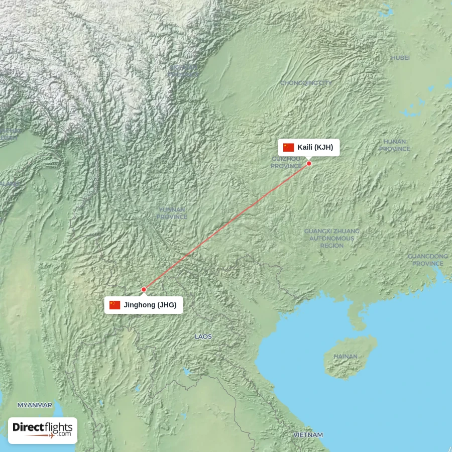 KJH - JHG route map