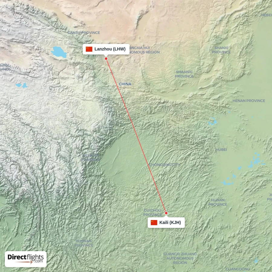 KJH - LHW route map