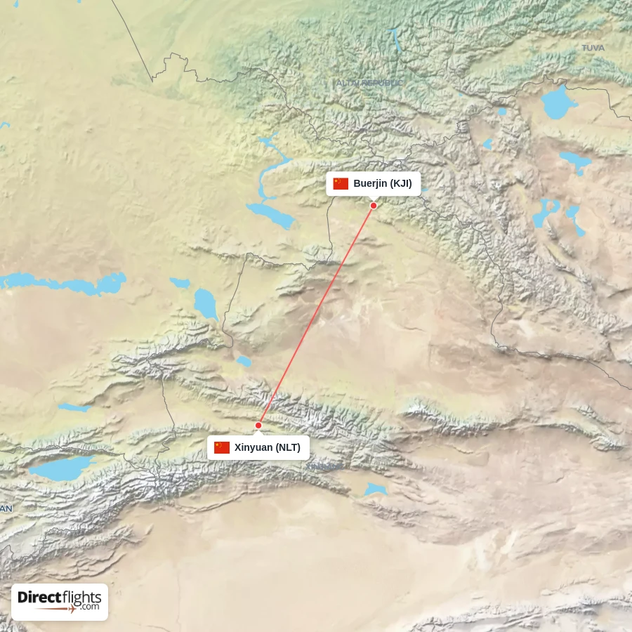 KJI - NLT route map