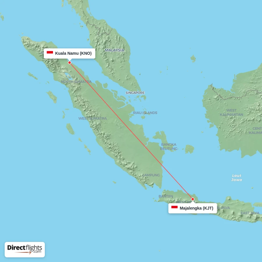 KJT - KNO route map
