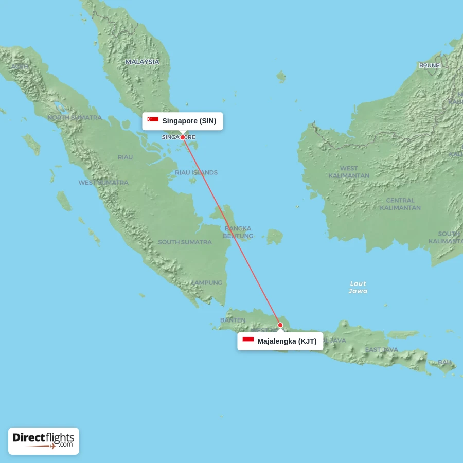 KJT - SIN route map