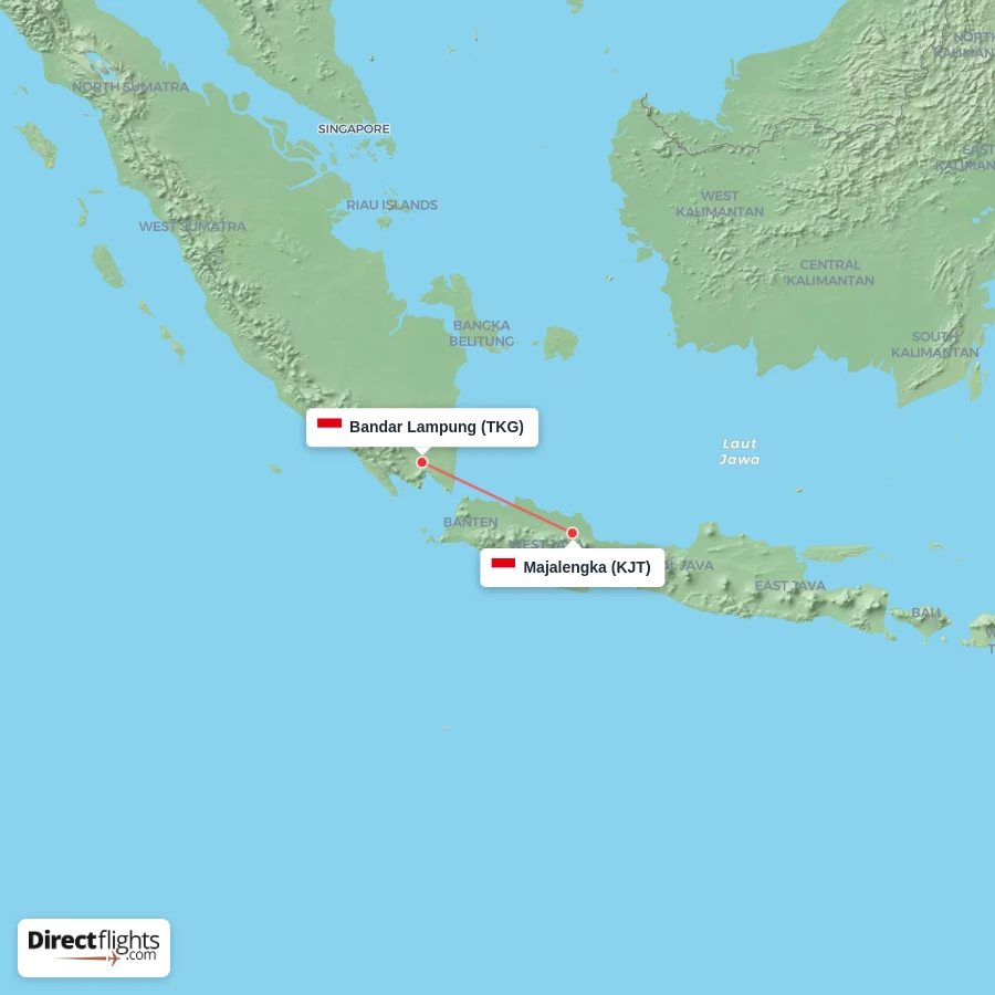 KJT - TKG route map