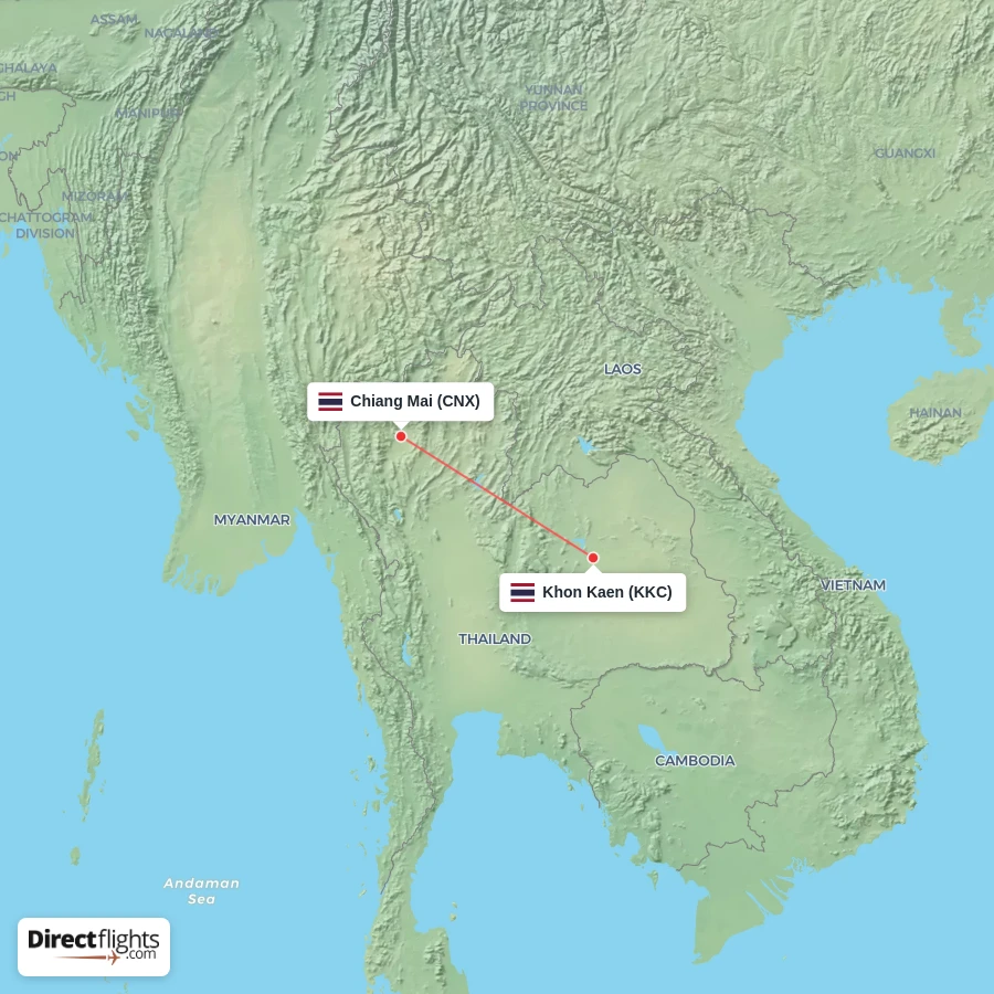 KKC - CNX route map