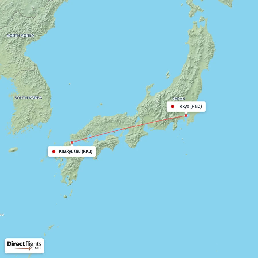 KKJ - HND route map