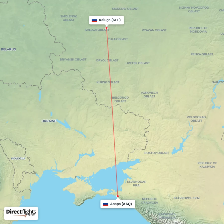 KLF - AAQ route map