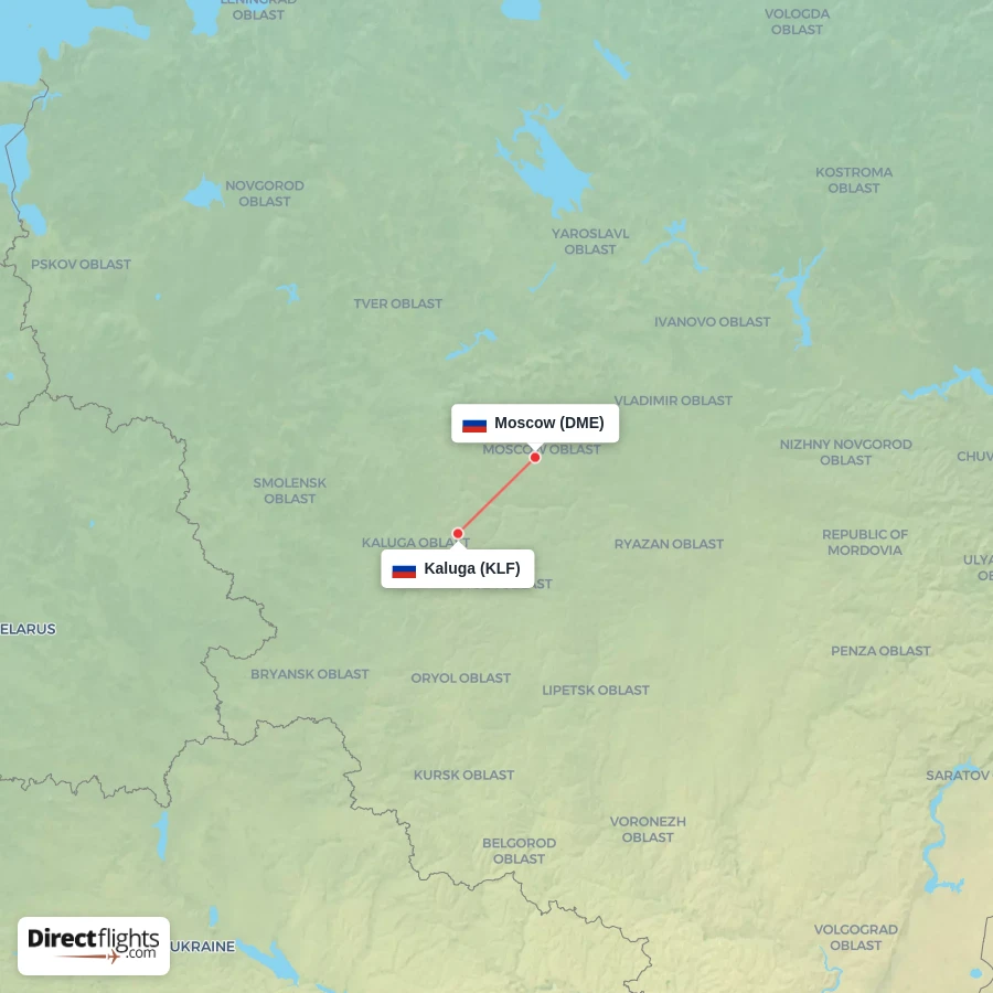KLF - DME route map