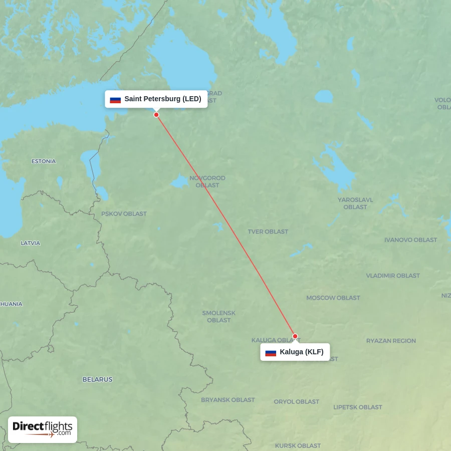 KLF - LED route map